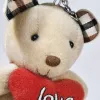 The beige bear pendant is decorated with red heart-shaped "love" embroidered characters Application Scenario